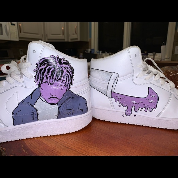 Nike Ebernon AirForce 1s Juice WRLD high tops - Picture 3 of 5